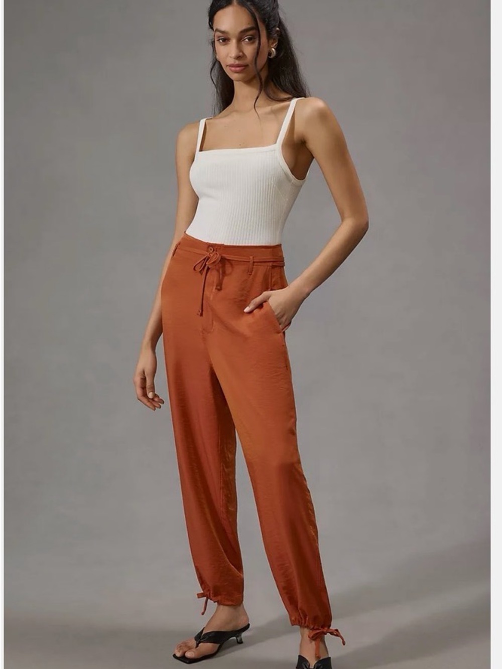 Women’s TINY Anthropology Rust Drawstring Jogger Pants